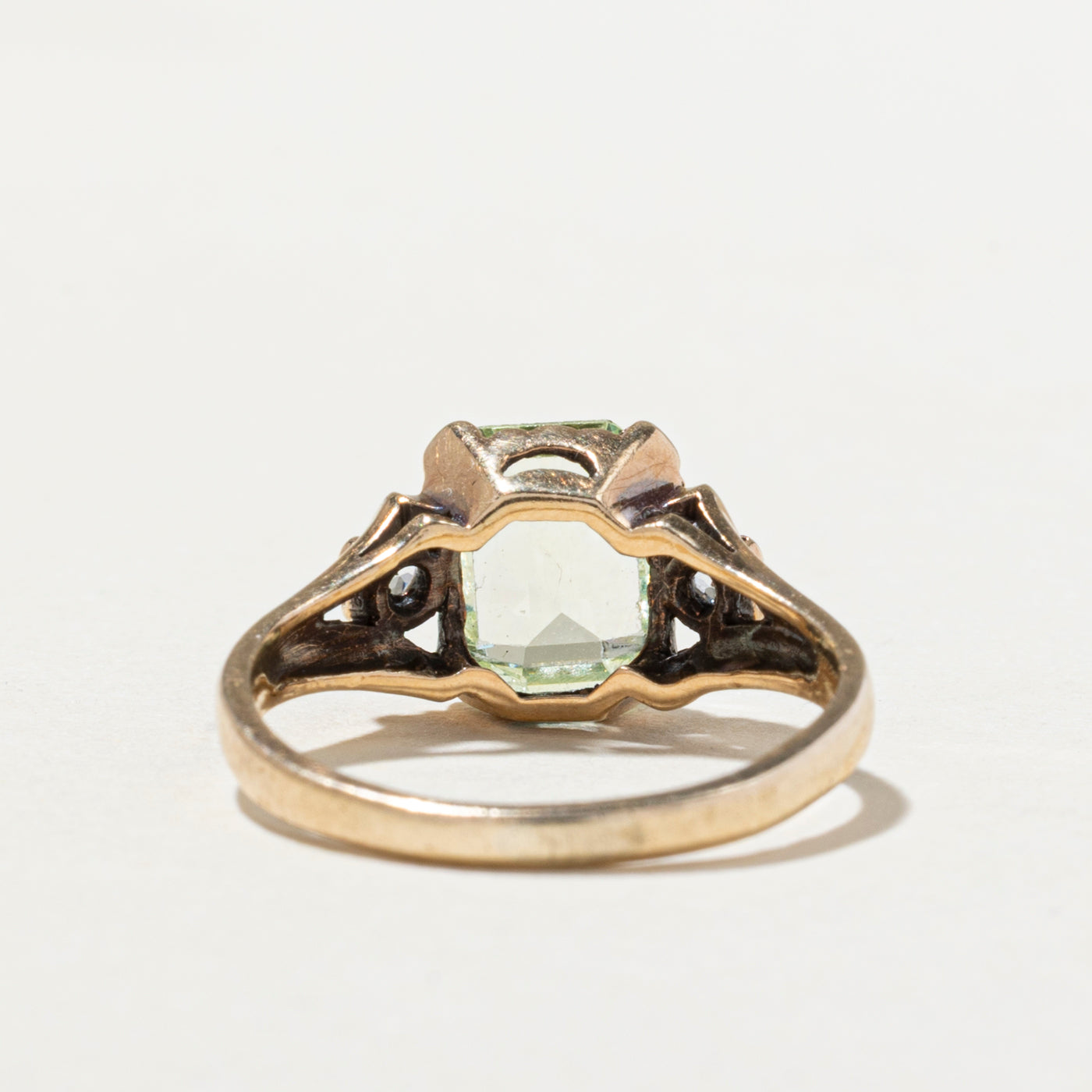 Green & White Synthetic Spinel Ring - 3.00ctw - Size 3.75 - Elegant Cubic Zirconia Jewelry for Women - Perfect for Weddings, Anniversaries & Special Occasions