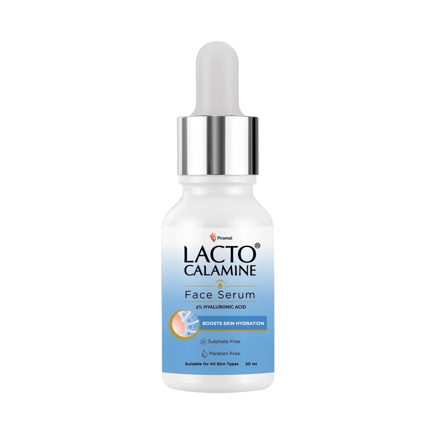 Lact'o Calamin'e 2% Hyaluronic Acid Serum with Penta-Ceramide Complex | 30ml | Daily Face Moisturizer for Deep Hydration & Plump Skin | Unisex Skincare for All Skin Types | Paraben & Sulfate Free | Perfect for Dry Skin Care & Anti-Aging Routine
