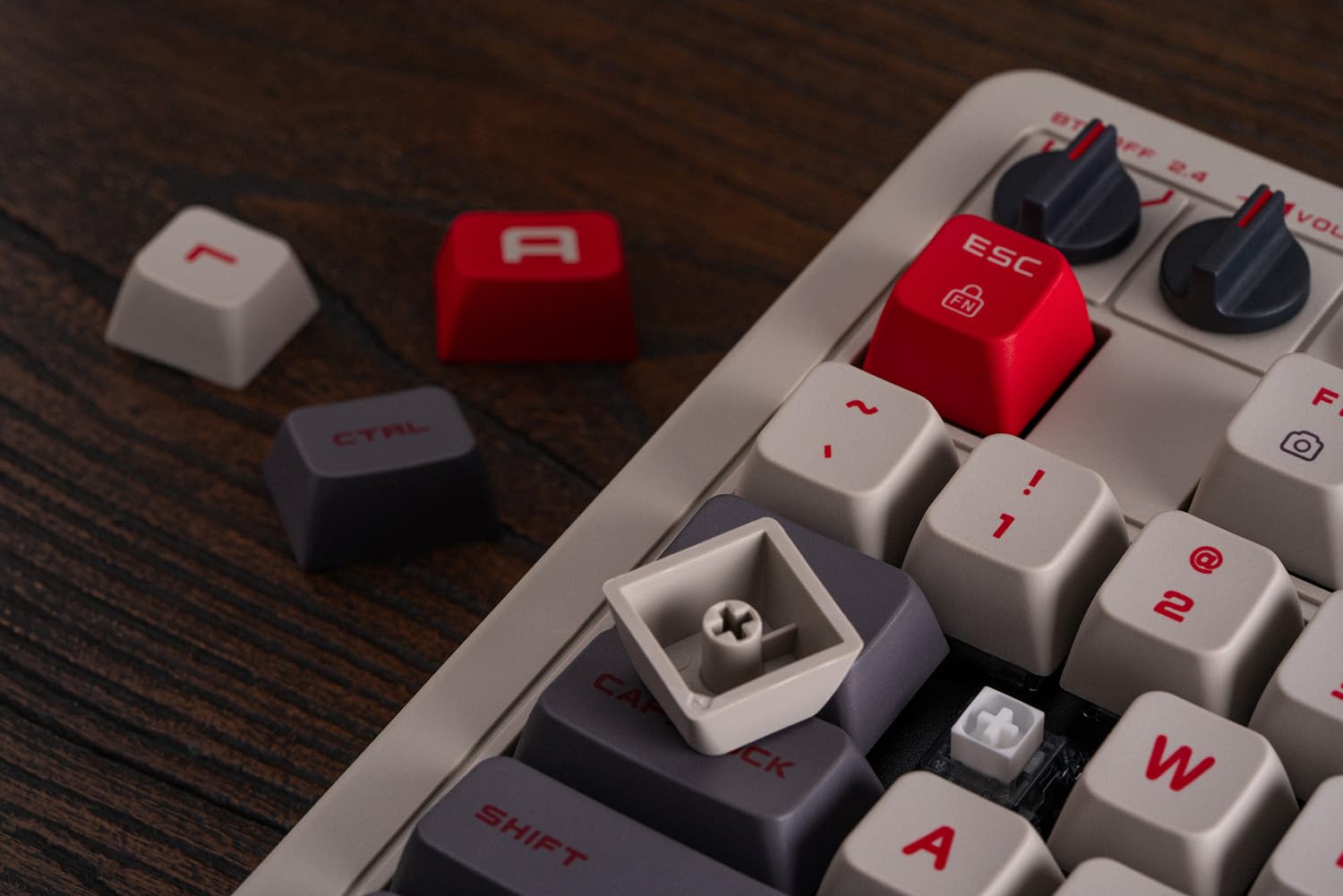 8BitDo Retro 108-Key Mechanical Gaming Keyboard - Bluetooth/2.4G/USB-C Wireless, Hot-Swappable with Numpad - Compatible with Windows & Android (N Edition) - Perfect for Retro Gaming, Office Work & Typing Enthusiasts