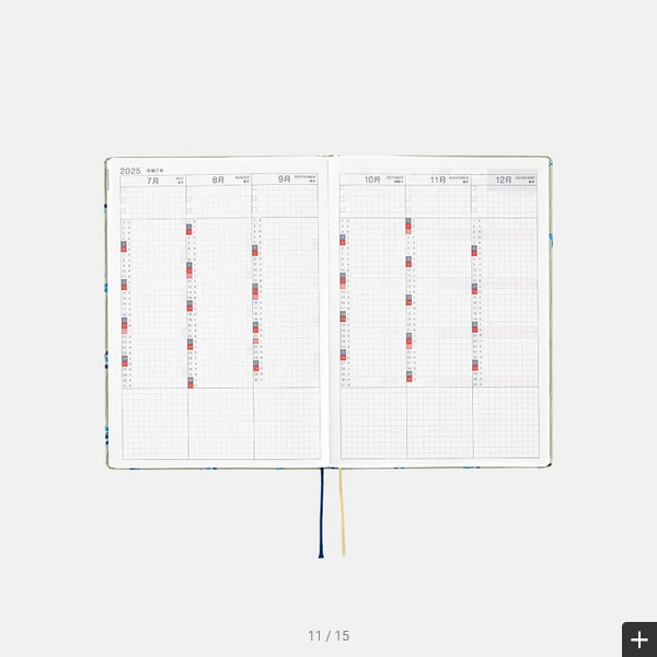 Hobonichi Techo 2025 Planner - Bow & Tie Snake Design A5 Size Daily Journal (January Start, Monday Start) English Edition - Perfect for Work, School & Personal Organization