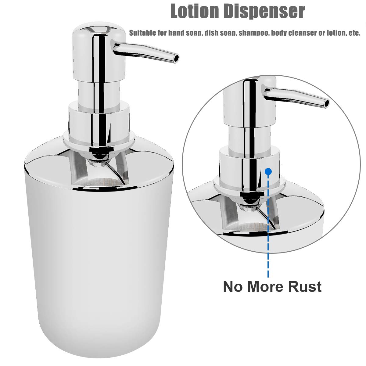 6-Piece Bathroom Accessories Set - Plastic Lotion Dispenser, Toothbrush Holder, Tumblers, Soap Dish, Trash Can & Toilet Brush with Drawstring Bags (White) - Perfect for Bathroom Organization & Home Decor