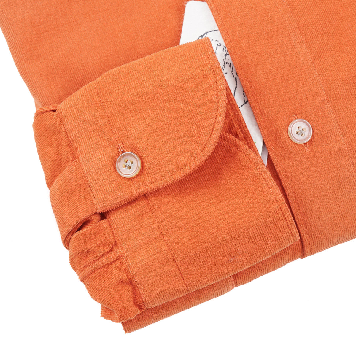 Finamore Men's Corduroy Cotton Sport Shirt - Classic Casual Button Down Shirt for Business Casual & Weekend Wear