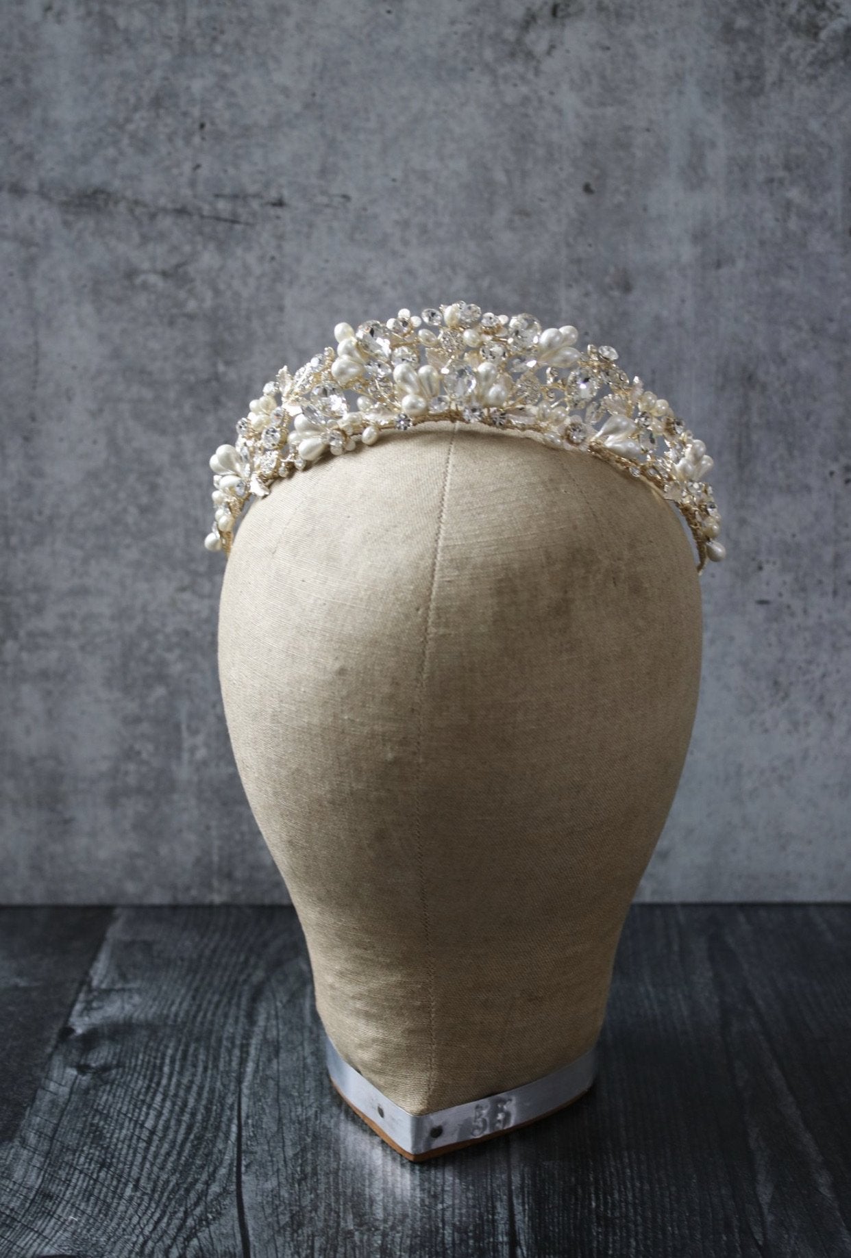 Elegant RANIER Crystal & Freshwater Pearl Bridal Tiara Headpiece - Perfect for Weddings, Prom, Pageants and Special Occasions