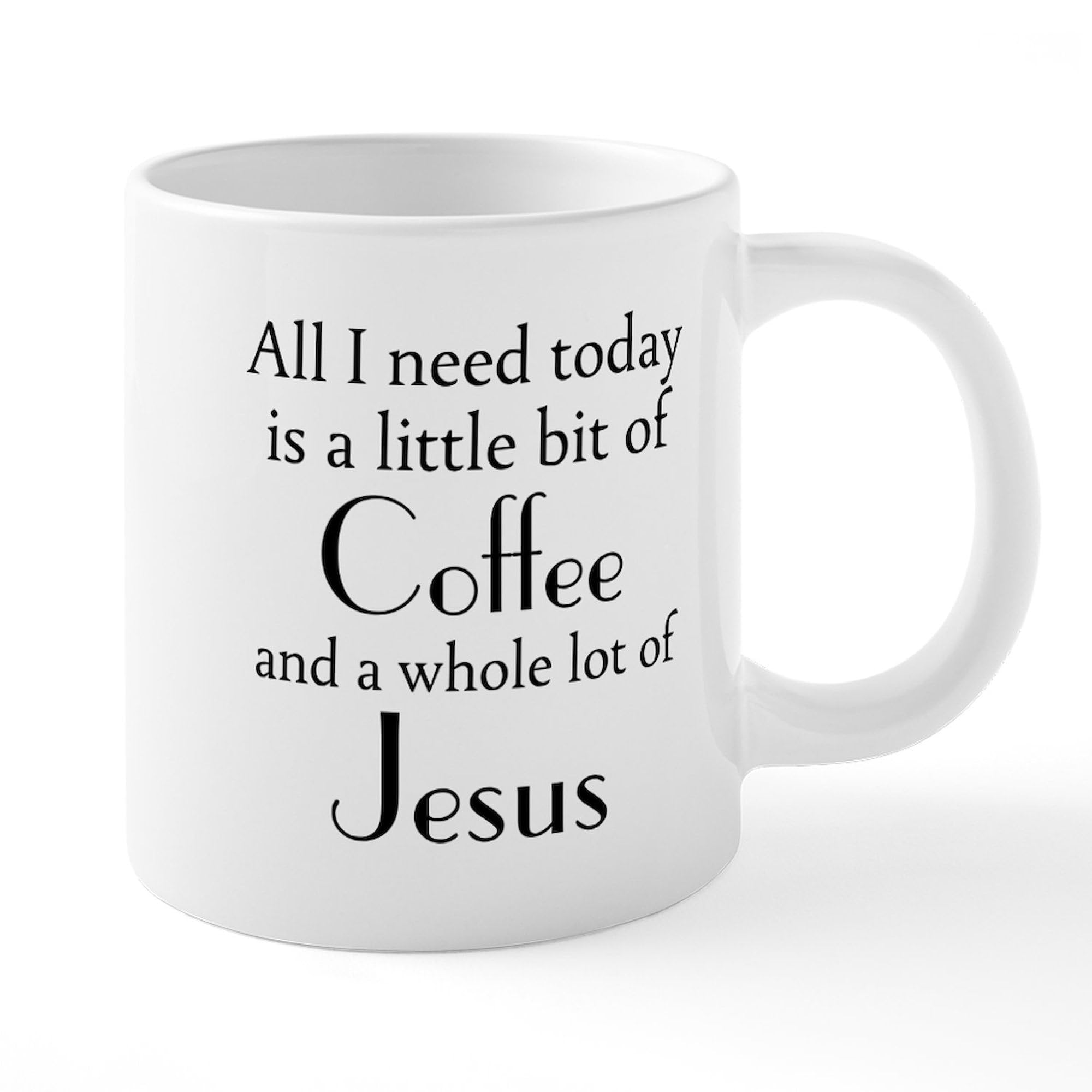 All I Need Is Coffee And Jesus 20 oz Ceramic Coffee Mug - Large Insulated Tea Cup for Home, Office & Church - Funny Christian Gift for Coffee Lovers