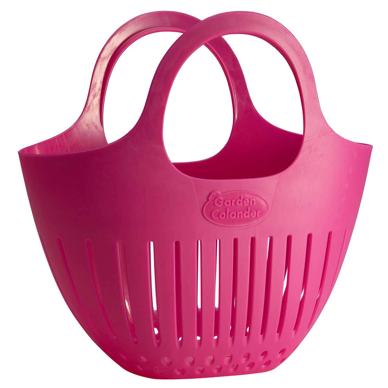 Hutzler Mini Garden Colander Basket - Small Pink Strainer for Fruits, Vegetables & Herbs - Perfect for Kitchen, Picnics & Outdoor Dining