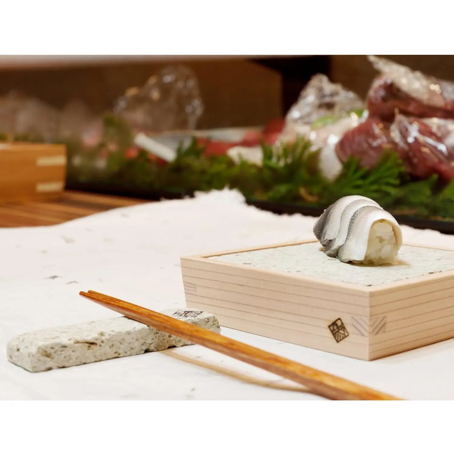 Miranda Style Omoeraku Oya Stone Cutlery Rest - Elegant Chopstick Holder for Asian Dining, Sushi Nights & Home Decor