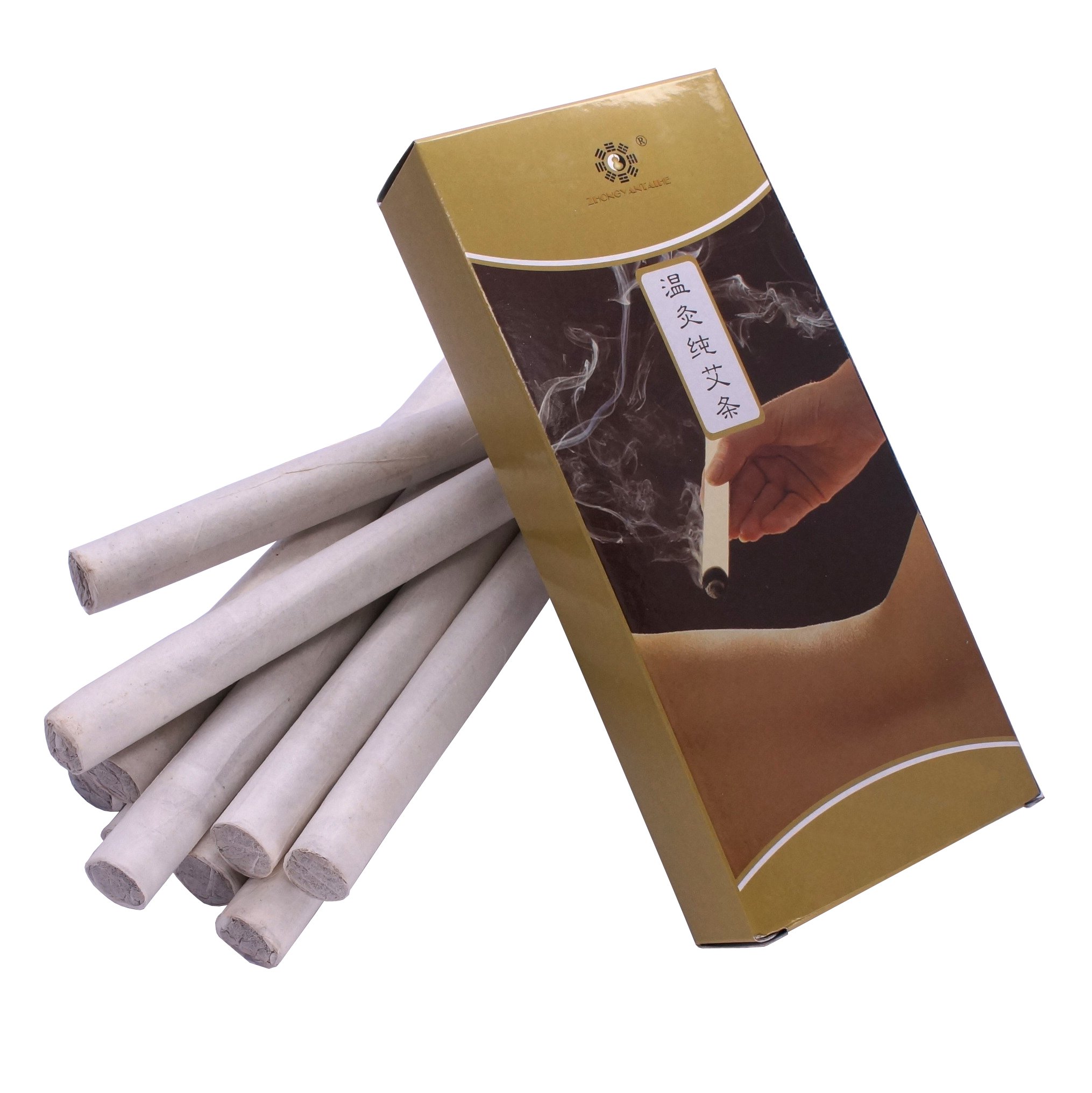 Pure Moxa Rolls for Mild Moxibustion Therapy - Natural Herbal Heat Therapy (10 Rolls/Box) - Perfect for Acupuncture Clinics, Home Wellness & Pain Relief