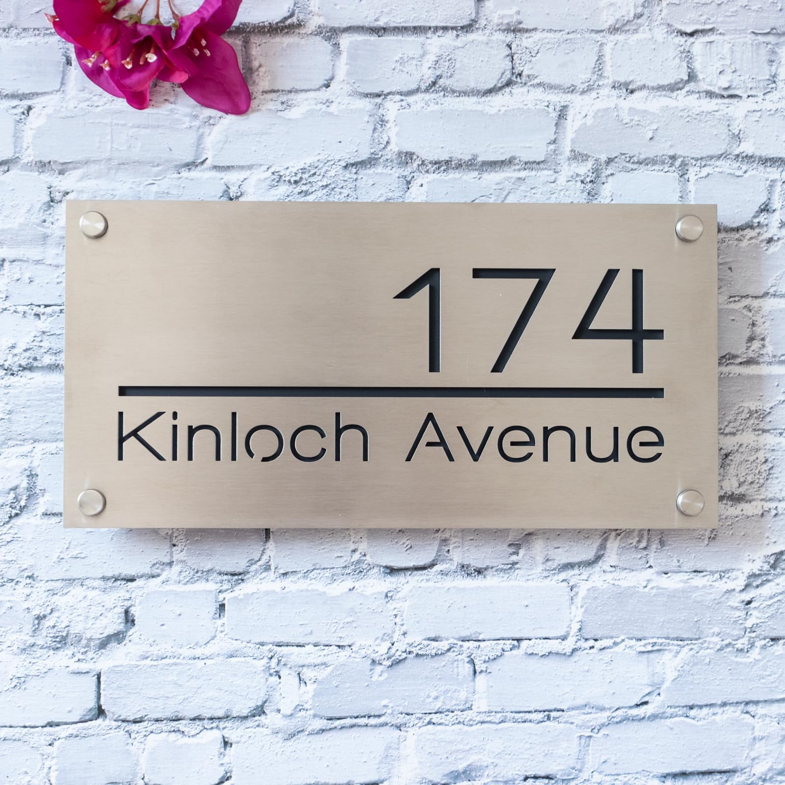 Custom 304 Stainless Steel Modern House Numbers - Durable Outdoor Address Plaque Sign for Home & Business (Perfect for Front Door, Mailbox, Fence & Garden Decor)