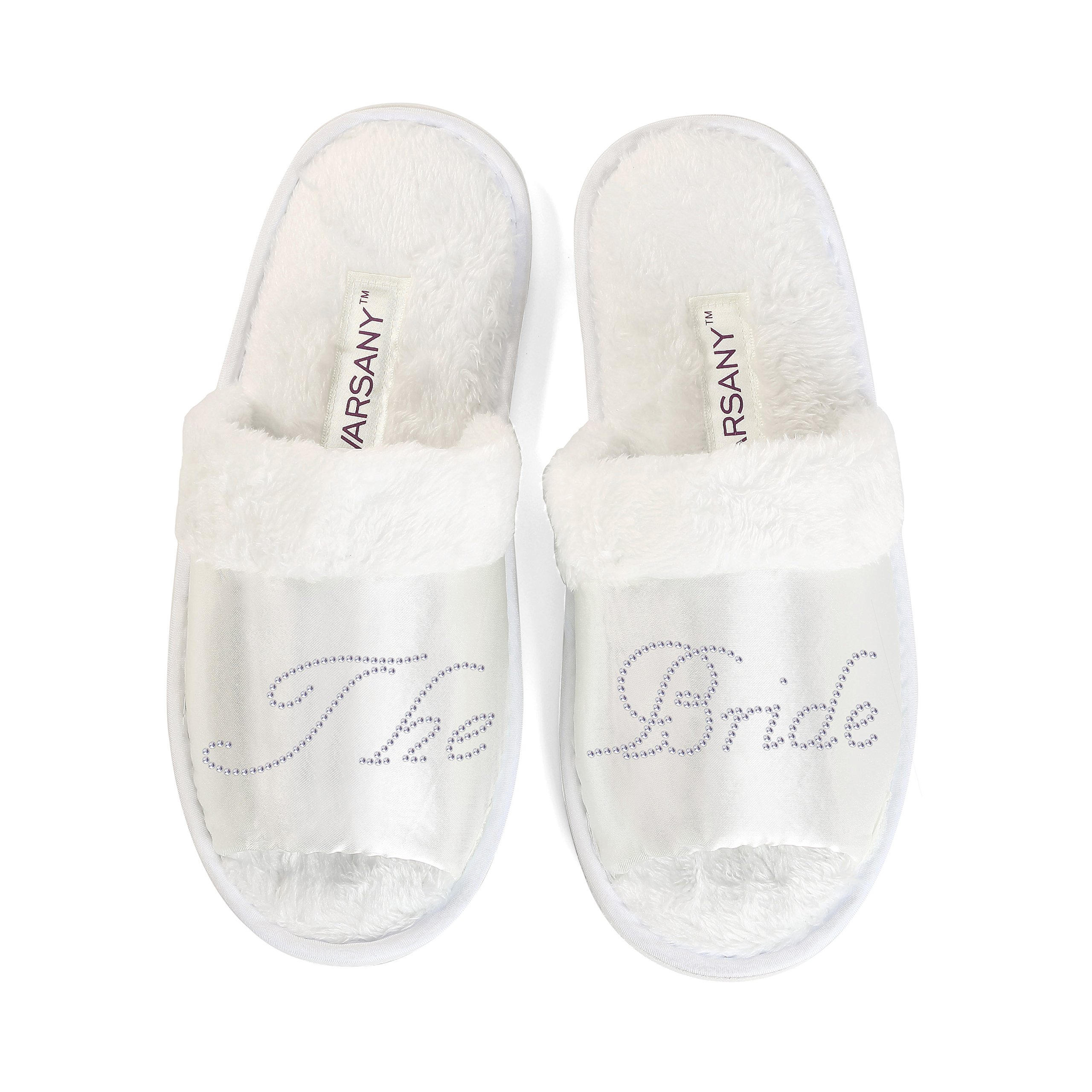 Varsany Black Crystal Open Toe Spa Slippers and Tote Bags Set - Elegant Wedding Bridal Shower Gift for Bride, Bachelorette Party Favors - Perfect for Spa Days, Honeymoon Getaways & Luxury Home Relaxation
