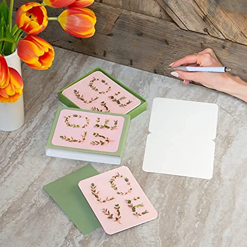 Studio Oh! Artisan Blank Note Cards - Love Among The Leaves - Pack of 8 (4.25