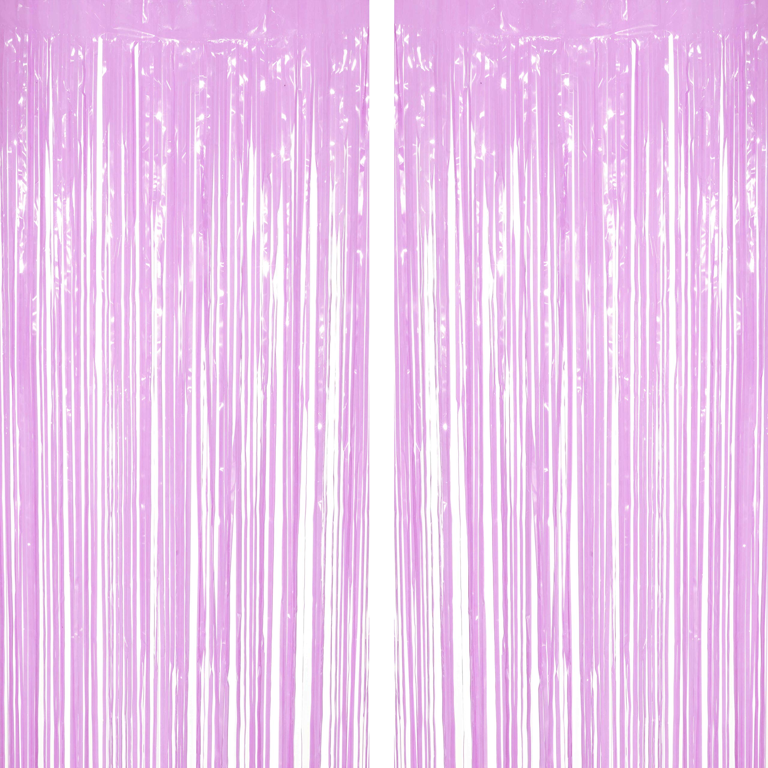 Purple Tinsel Foil Fringe Curtains - 2 Pack Party Decor for Wedding, Bridal Shower, Baby Shower & 1st Birthday Photo Backdrops - Perfect for Festive Events, Home Decor & Instagrammable Party Backgrounds