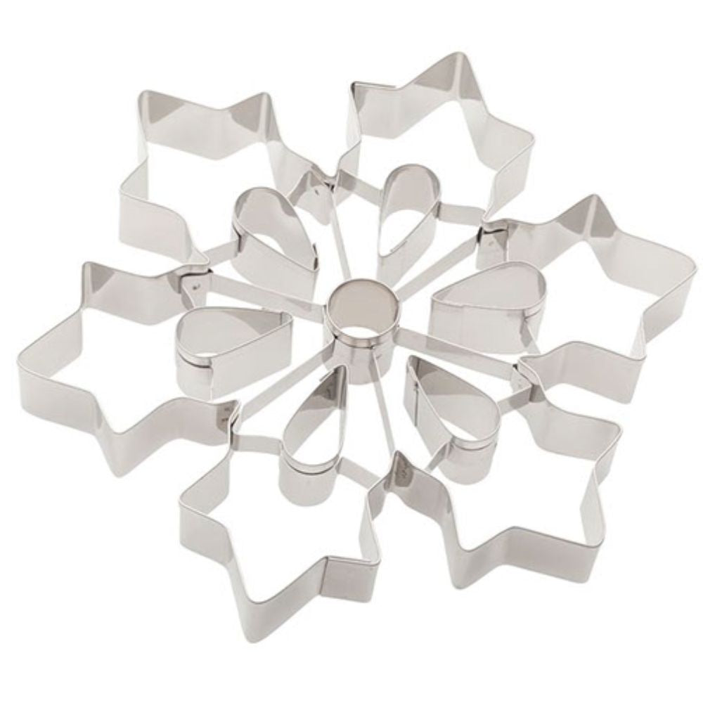 Ateco 8 Snowflake Cookie Cutter - Stainless Steel Christmas Cookie Cutters for Baking, Decorating Holiday Cookies - Perfect for Christmas, Winter Party, and DIY Cookie Decorating