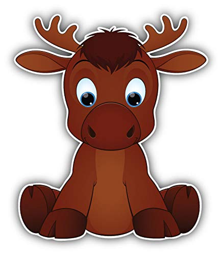 Funny Moose Baby Stickers - 18 Pack 2 Inch Planner & Scrapbooking Decals for Journals, Calendars, DIY Crafts - Perfect for School Projects, Bullet Journals & Gift Wrapping