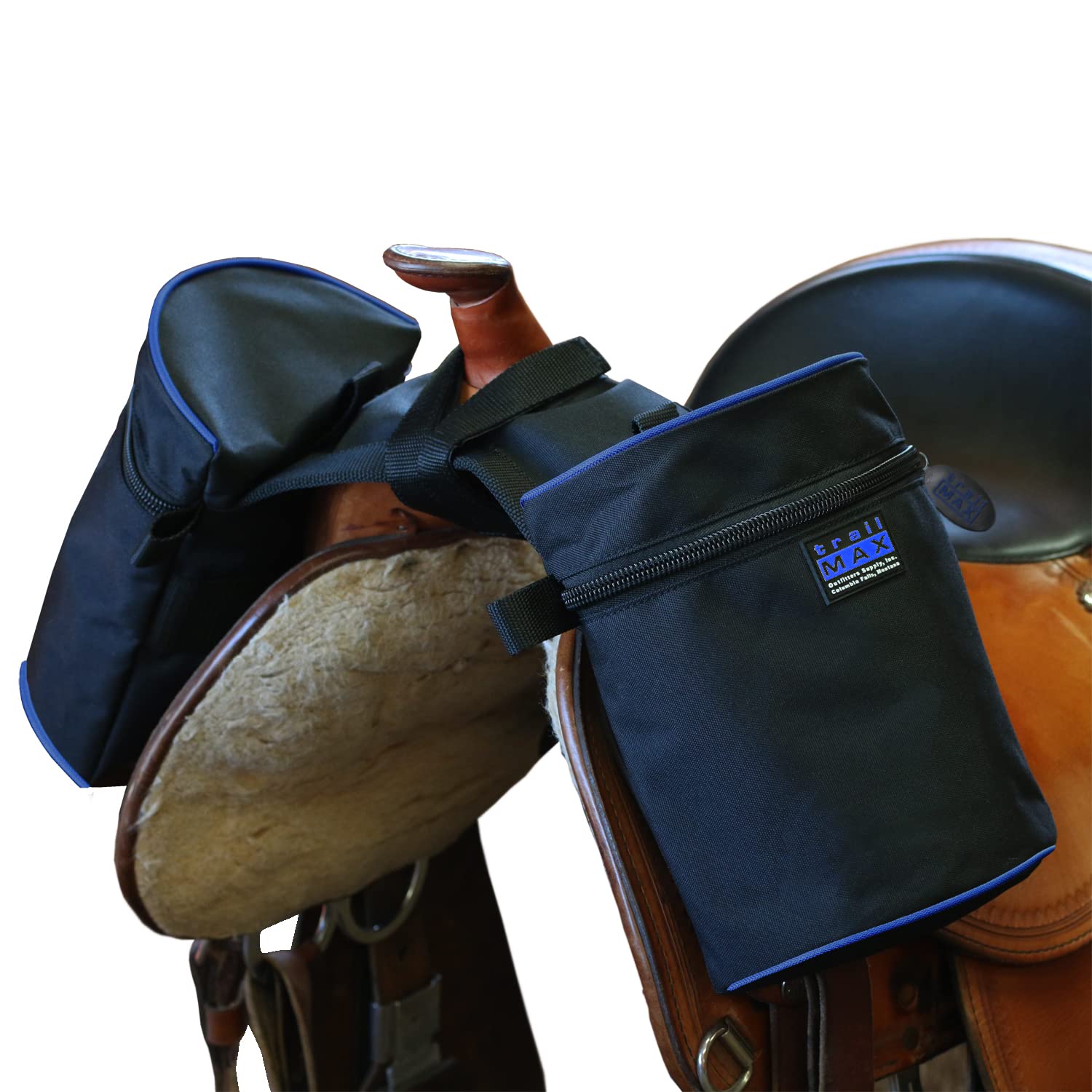 TrailMax Medium Insulated Horse Pommel Bags for Western & Endurance Saddles - Secure Camera & Cellphone Storage with Adjustable Straps - Perfect for Trail Riding, Camping & Outdoor Adventures
