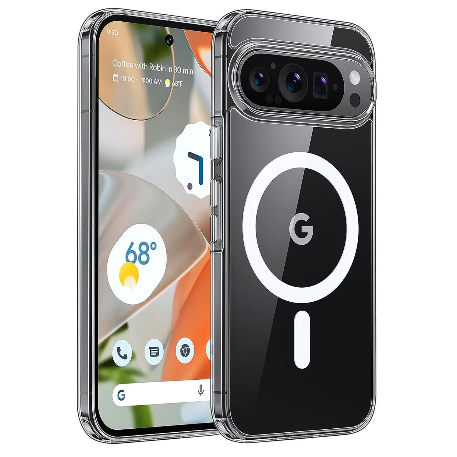 Google Pixel 9 Magsafe Magnetic Wireless Charging Case - Fast Charging Protective Cover for iPhone 15/14/13/12 - Perfect for Home, Office & Travel Use