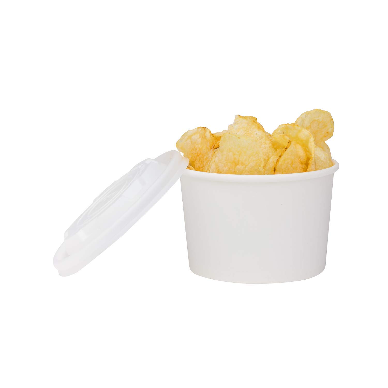 Karat Earth KE-KDP8W 8oz White Paper Food Containers - 1000 Pack | Eco-Friendly Disposable Takeout Boxes for Restaurants, Catering & Parties