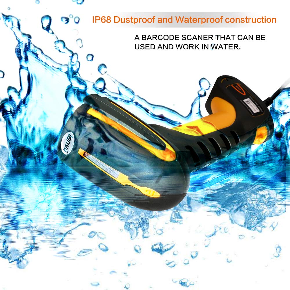 I200 Handheld 2D Barcode Scanner - USB Wired QR Code & 1D Barcode Reader for Retail, Supermarkets, Warehouses - Perfect for Inventory Management, POS Systems and Quick Checkout