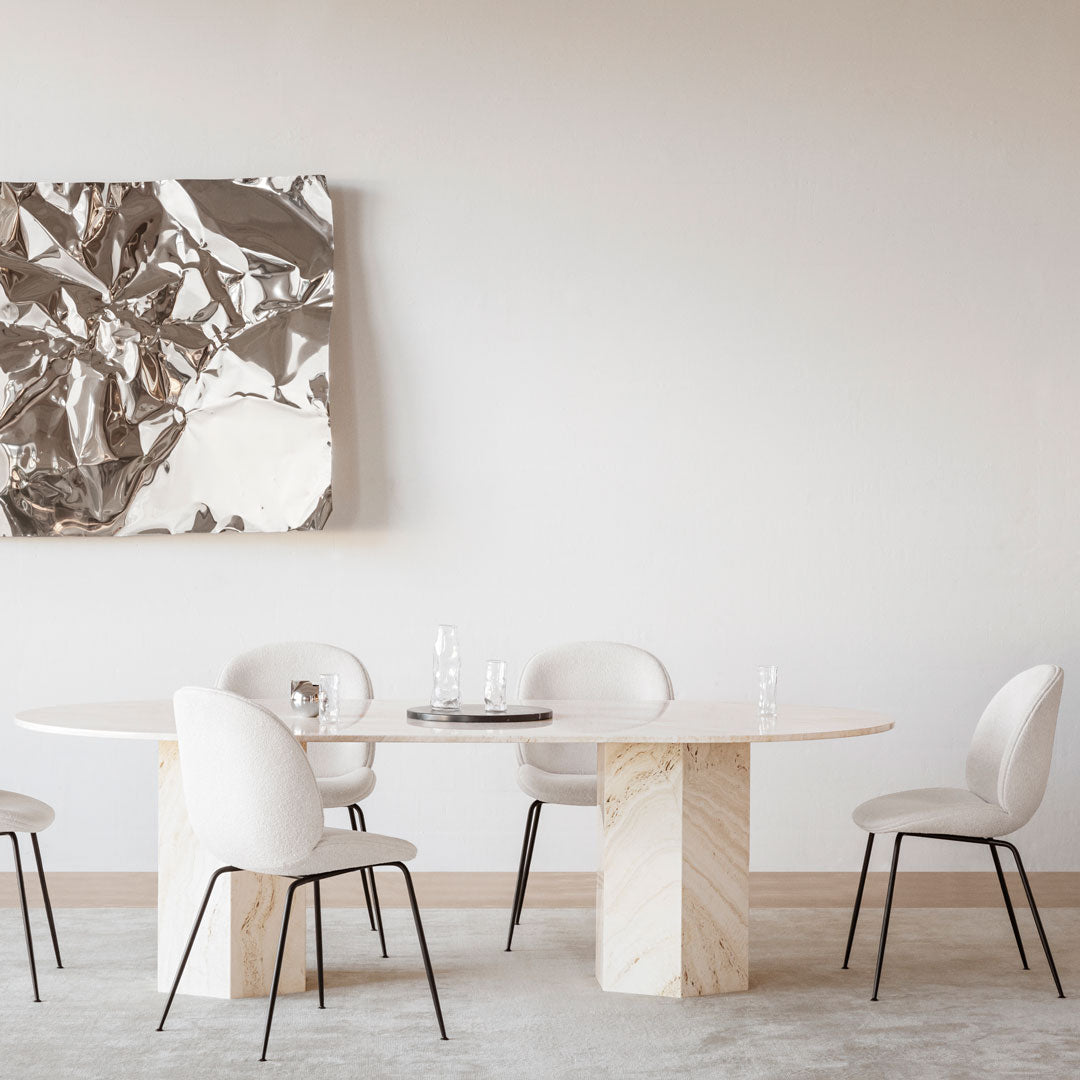 Epic Elliptical Dining Table - Modern Oval Wooden Table for 6-8 People - Perfect for Dining Room, Kitchen, or Open Concept Living Space