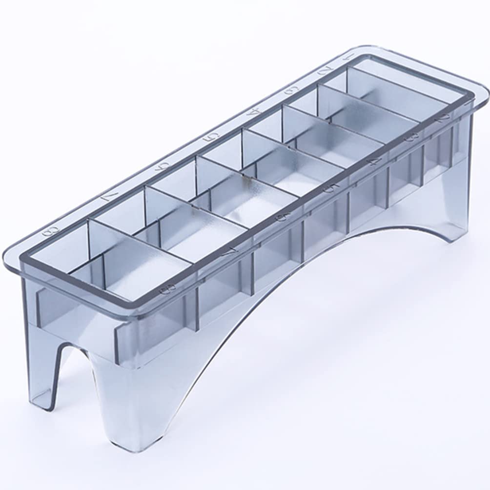 FRCOLOR Plastic Comb Storage Box & Clipper Guard Organizer - Professional Barber Case for Hair Cutting Tools & Accessories - Perfect for Salon, Home, and Travel Use