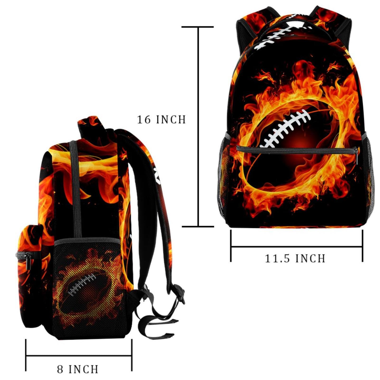 Premium Travel Backpack for Men & Women - Durable American Football Design - Perfect for Hiking, Gym, Work & College Commute