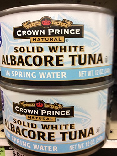 Premium Crown Prince Natural Solid White Albacore Tuna in Spring Water - 5 oz (142g) Can | Wild-Caught, High Protein, Keto & Paleo Friendly | Perfect for Salads, Sandwiches & Healthy Meal Prep