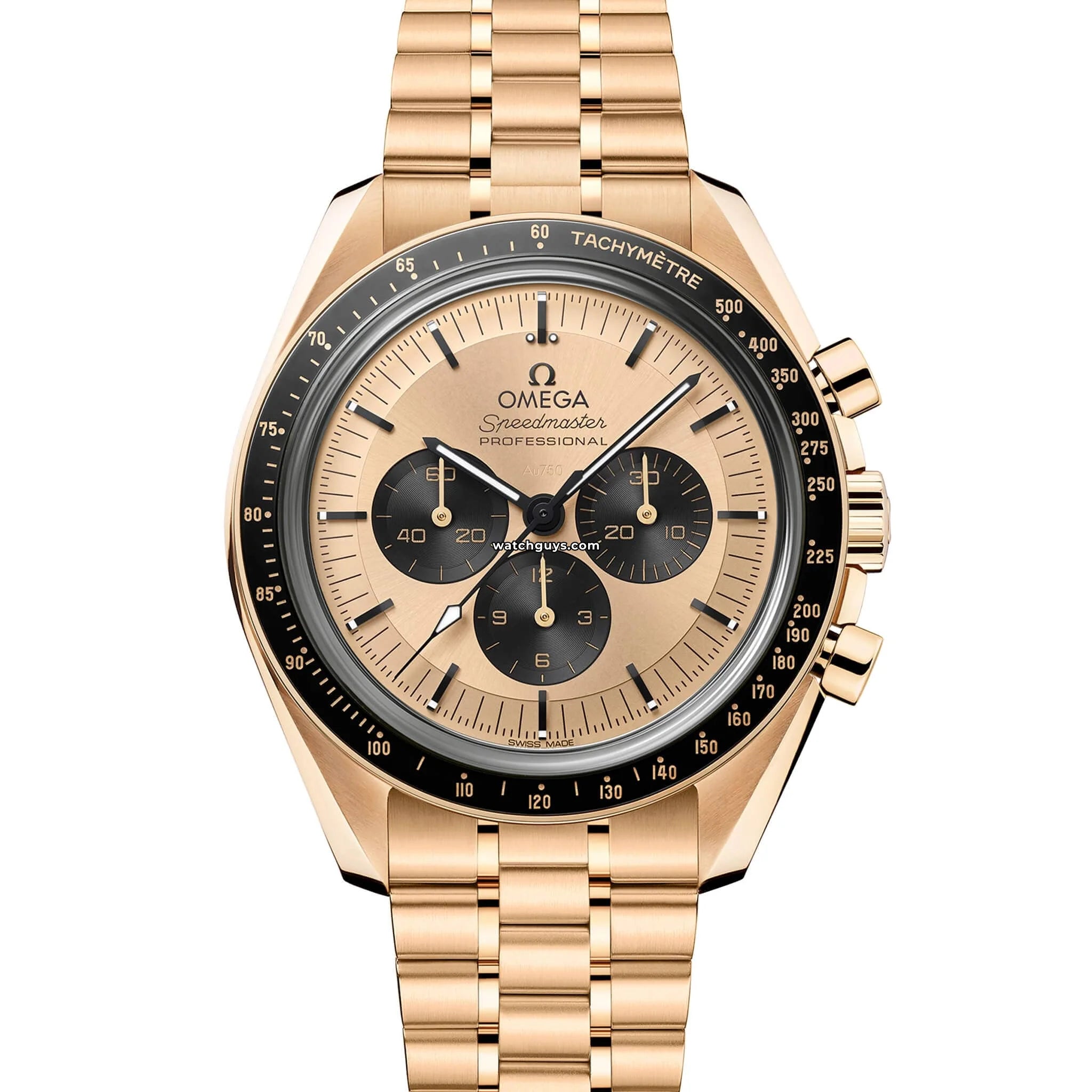 Omega Speedmaster Professional Moonwatch 18K Yellow Gold Men's Chronograph Watch 310.60.42.50.99.002 - Luxury Dress Watch for Business & Formal Occasions
