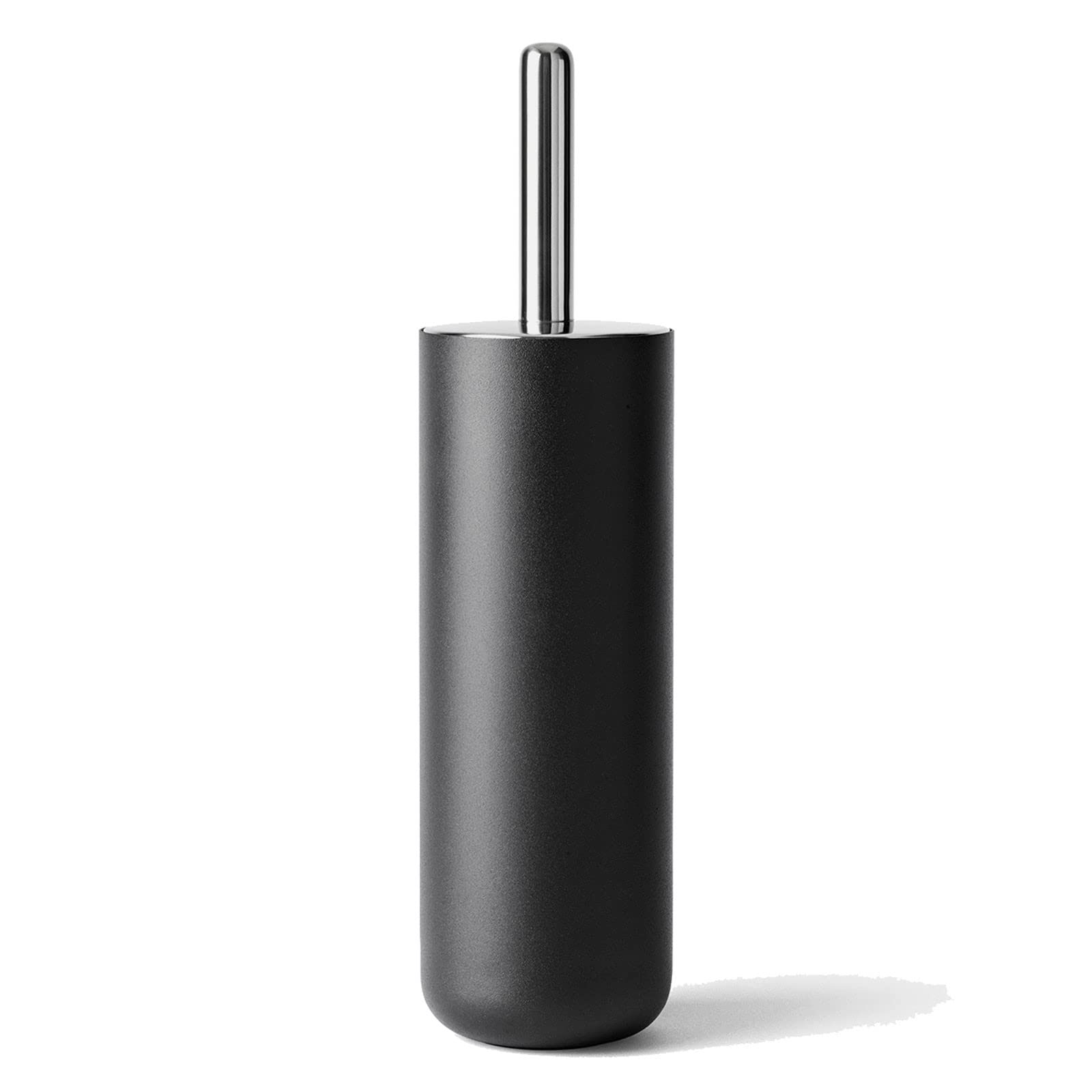 Black Toilet Brush with Holder - Modern Bathroom Cleaning Tool for Home, Hotel, and Office Use