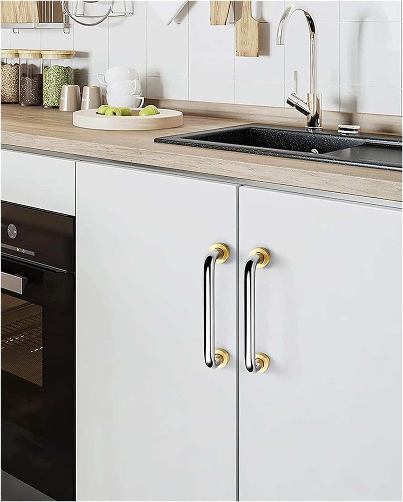 Stainless Steel Cabinet Knobs & Drawer Pull Handles - 2 Pack Kitchen Cupboard Hardware for Bathroom, Furniture & Home Décor (Brushed Nickel, 3.15