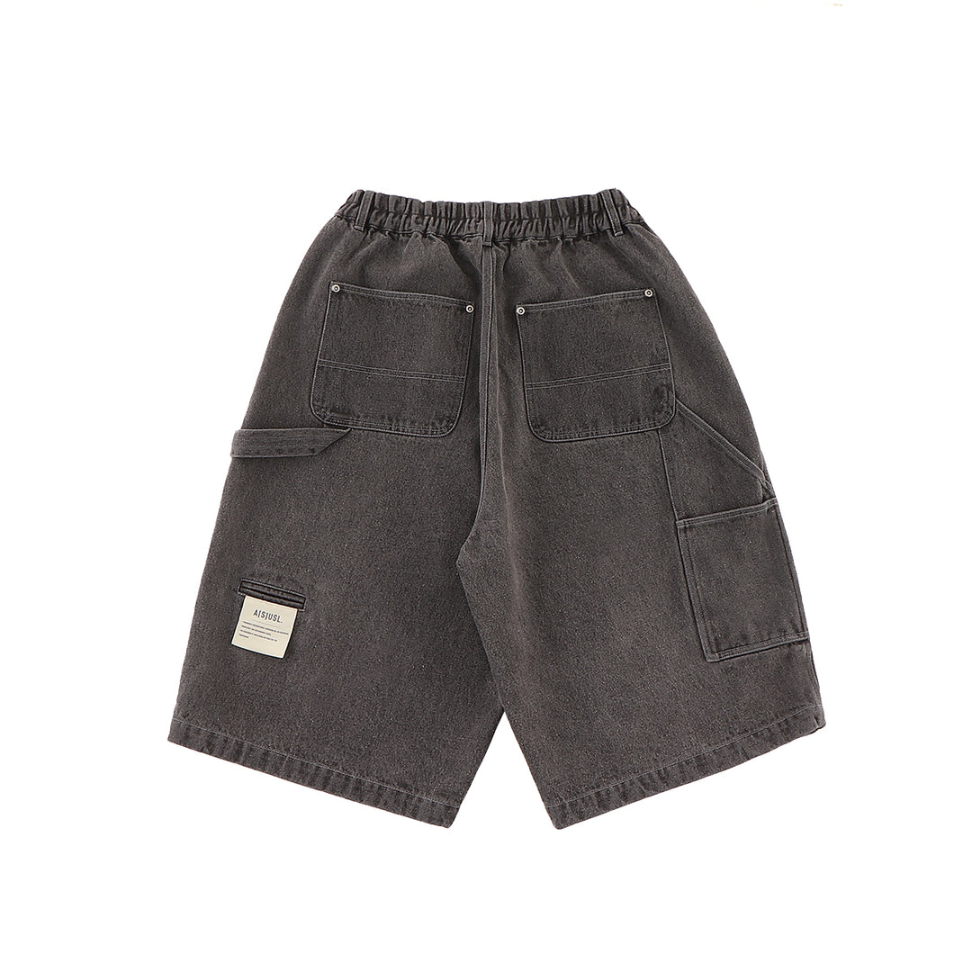 ASUSL Denim Worker Cropped Pants - Indigo & Black for Women | Comfortable Workwear & Casual Style for Everyday Wear