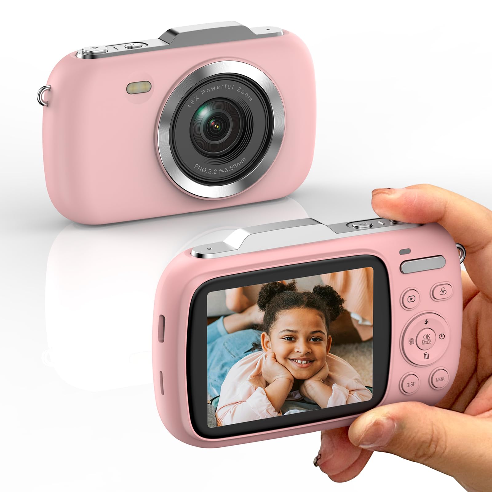 **4K Digital Camera for Kids - 64MP Photography, 18X Zoom, Autofocus, Vlogging Mini Camera with 2.8