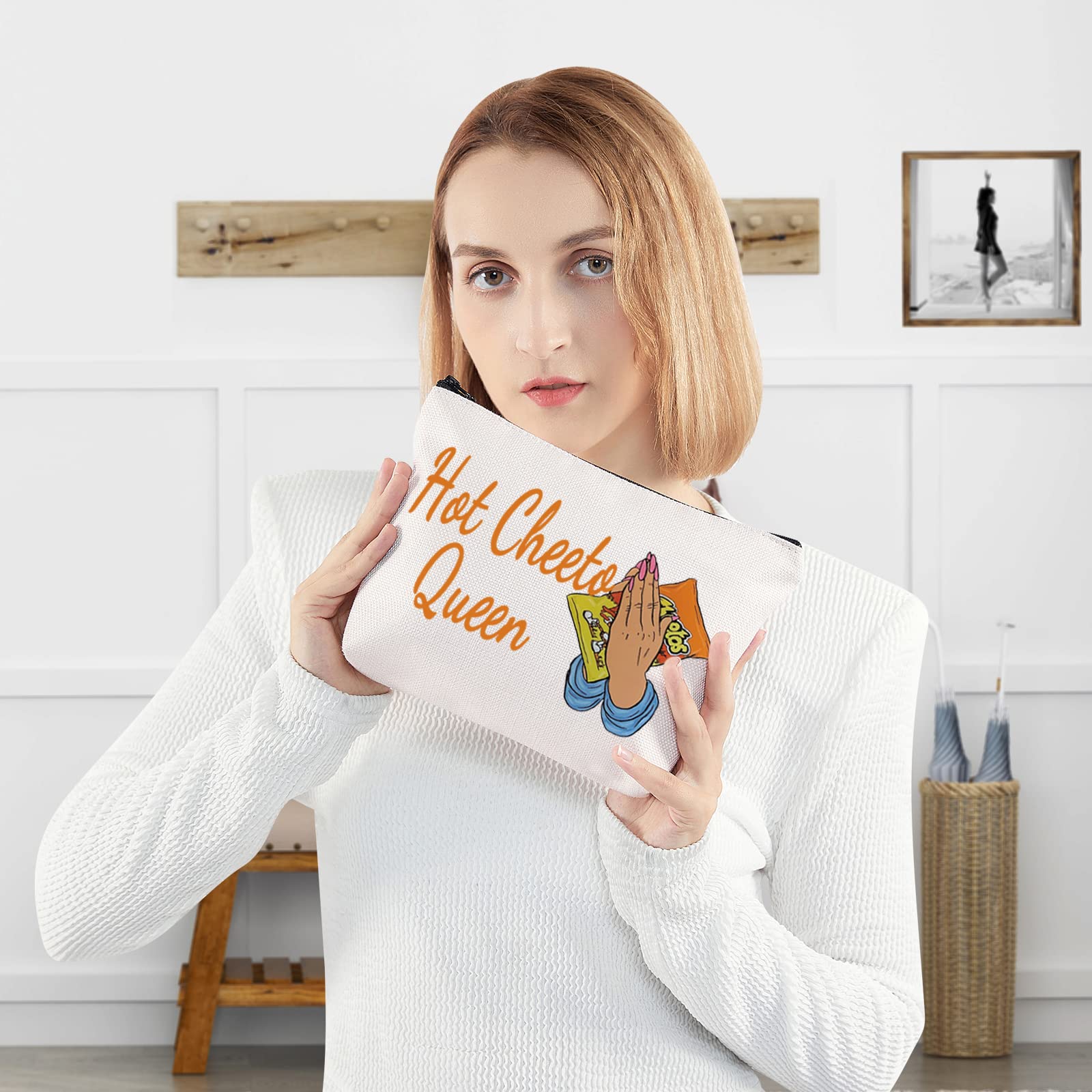 Premium Corncob Makeup Pouch - Eco-Friendly Cosmetic Bag for Food Fans & Hot Queen Lovers - Perfect Gift for Friends & Family - Ideal for Travel, Gym & Daily Storage