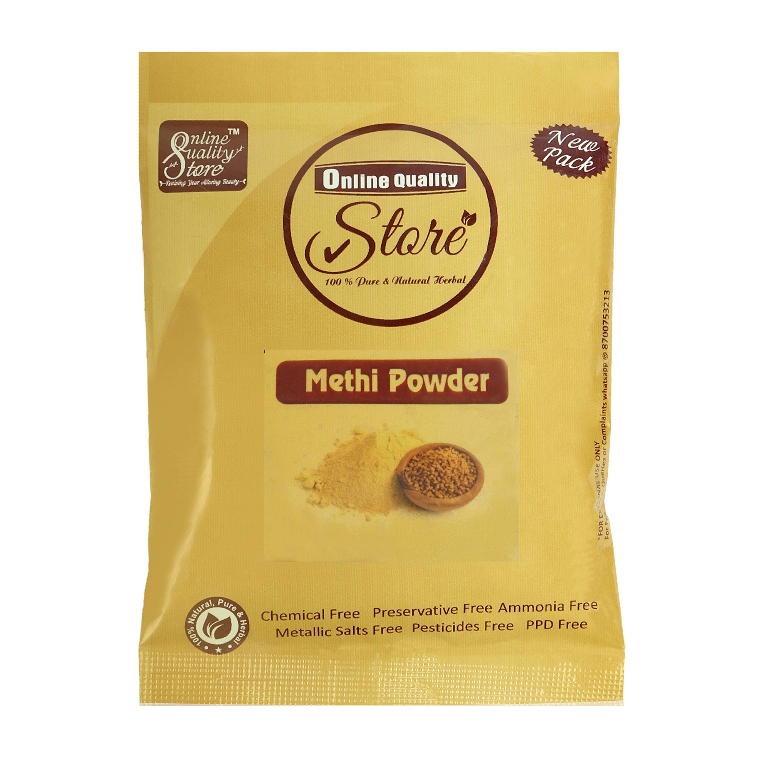 Organic Fenugreek Powder (Methi) for Skin & Hair Care - 50g | Natural Face Mask & Hair Growth Treatment | DIY Beauty & Ayurvedic Remedies