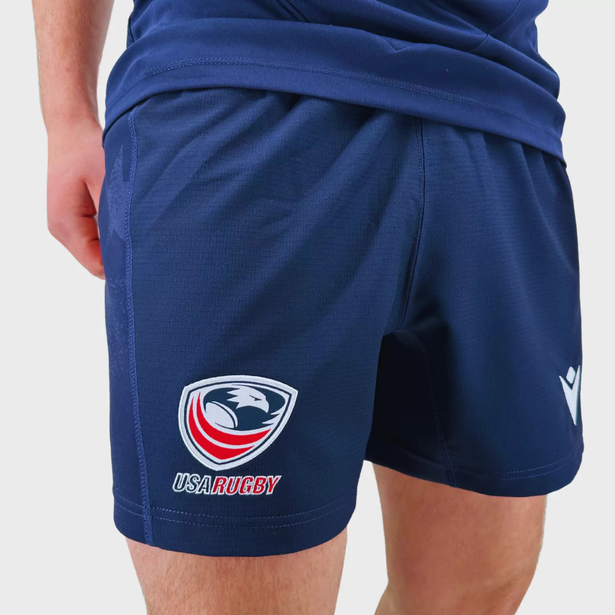 Macron USA Men's Home Rugby Shorts 2025 - Breathable Athletic Shorts for Rugby Training & Casual Wear