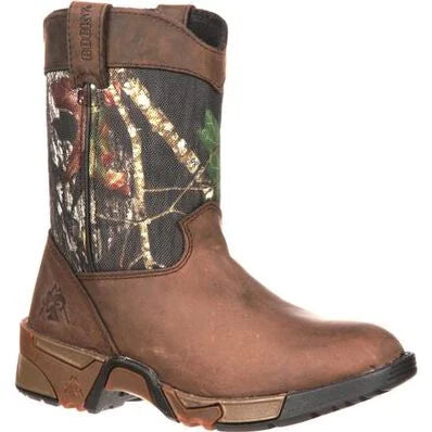 Rocky Kids' Aztec Print Waterproof Rain Boots for Boys & Girls - Perfect for Puddles, Mud, and Outdoor Play