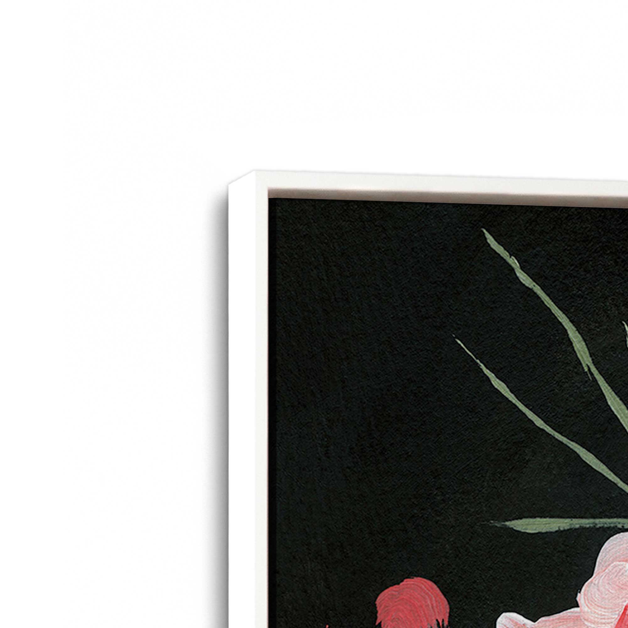 Delicate Coral Blossoms II Canvas Wall Art Print - Tropical Floral Home Decor for Living Room, Bedroom & Office