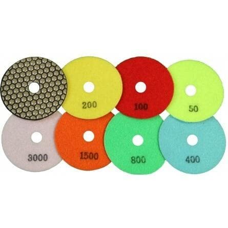4 Premium Dry Polishing Pads for Granite, Marble, Concrete - Diamond Polishing Discs for Stone Countertops, Floors, Tile - Perfect for Professional & DIY Home Renovation Projects