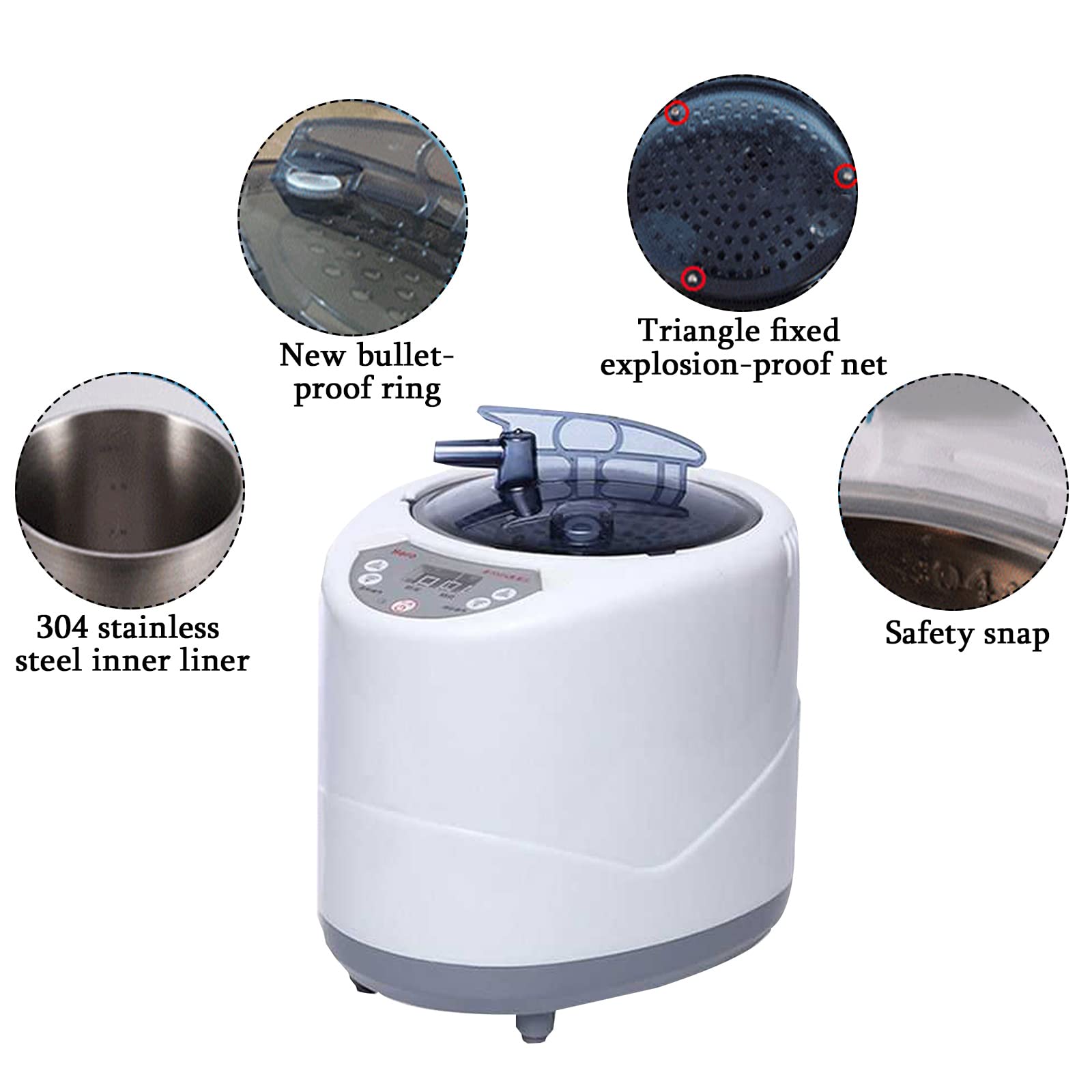 HUATOL 2L Portable Sauna Steamer with Remote Control - Stainless Steel Home Spa Steam Generator for Body Therapy & Detox | Perfect for Home Relaxation, Post-Workout Recovery & Self-Care Sessions (Batteries Not Included)