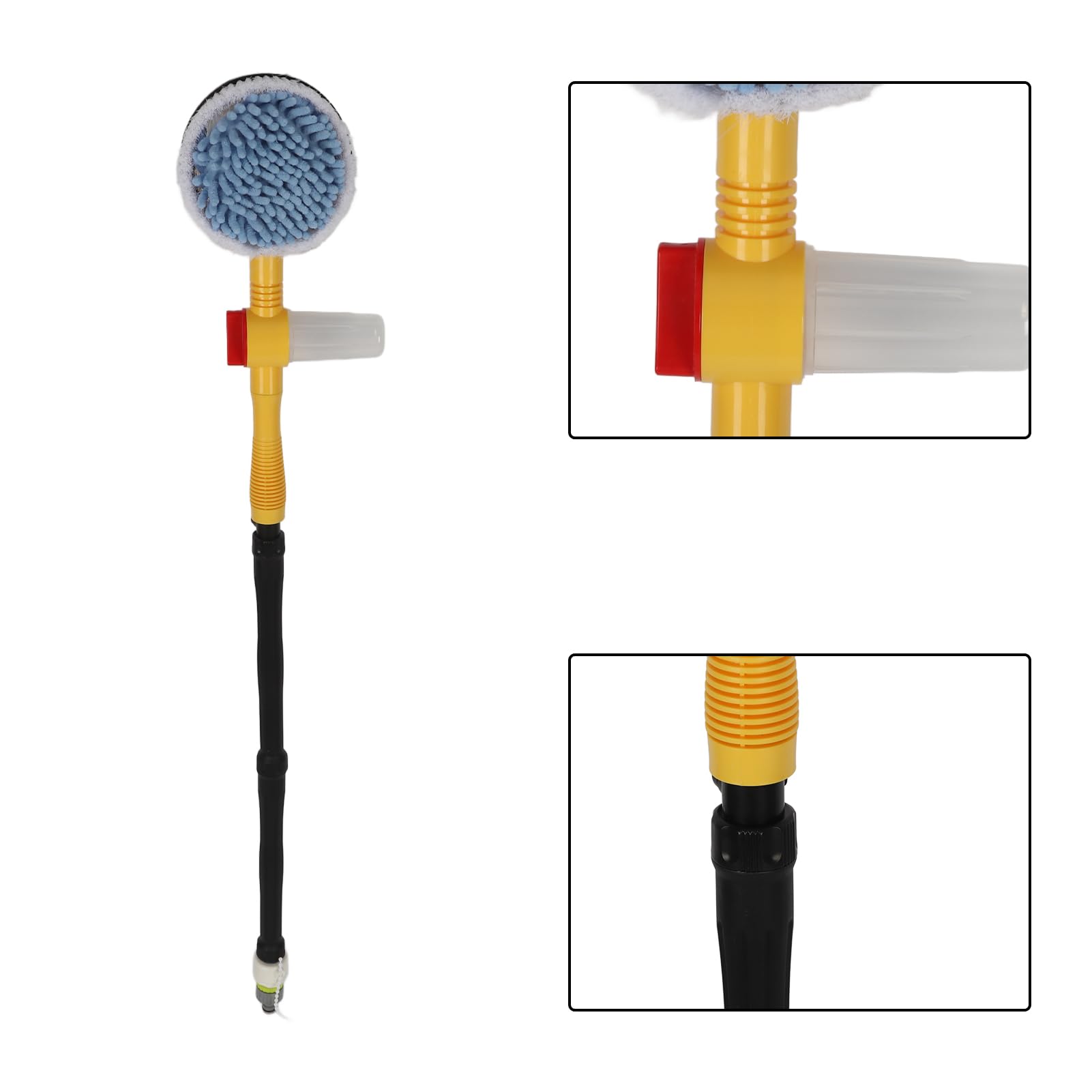 Best Car Wash Brush with High Pressure Rotating Head - Detachable Sponge Cleaning Tool for Cars, Trucks & RVs | Perfect for Driveway Washing, Auto Detailing & RV Maintenance