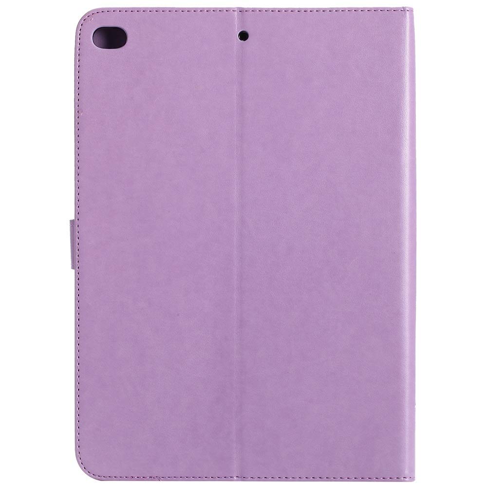 Premium PU Leather iPad Case for iPad 9.7 Inch (5th/6th Gen 2017/2018) & iPad Air 2/Air - Tree Cat Embossed Flip Cover with Auto Sleep/Wake & Stand Feature - Perfect for Work, Travel & Home Use