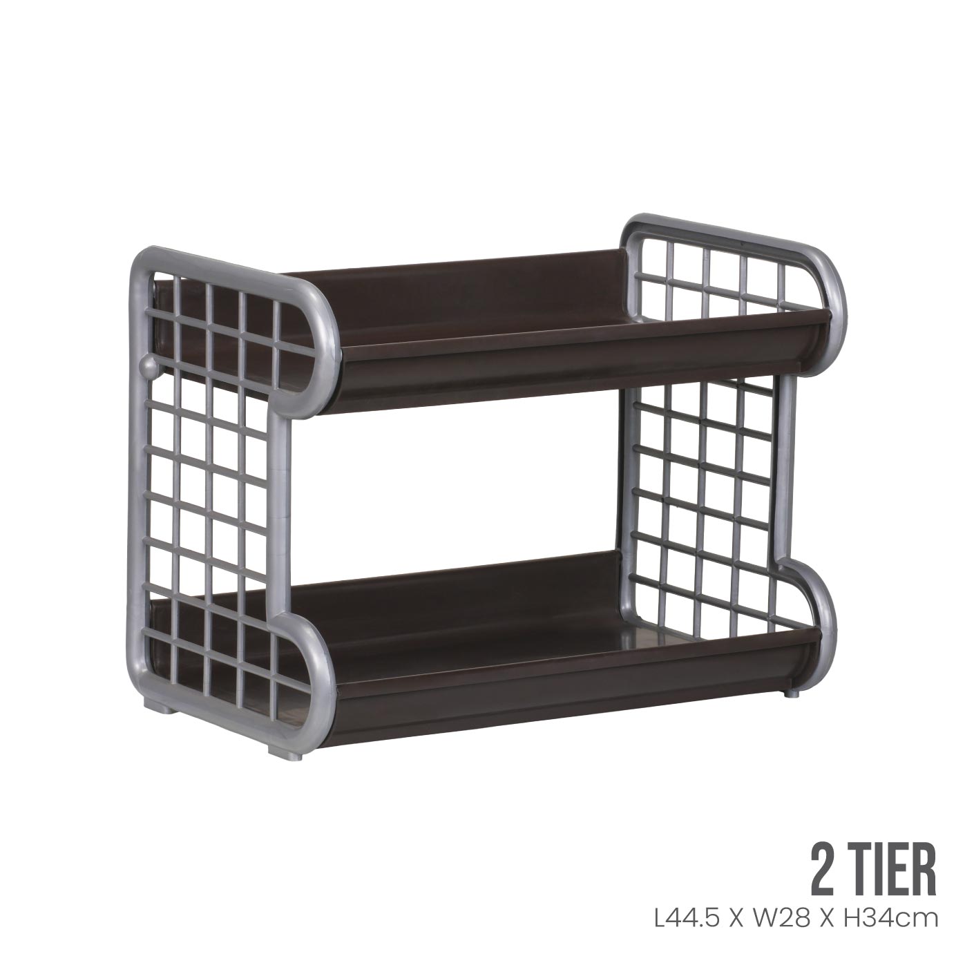 2 Layer DM Rack (992) - Heavy Duty Storage Organizer for Kitchen, Garage, or Office - Perfect for Spices, Tools, and Office Supplies