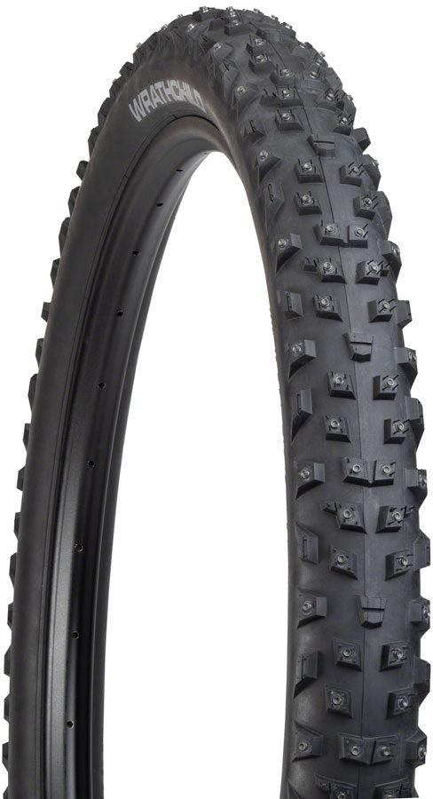 45NRTH Wrathchild Tubeless Mountain Bike Tire - 29 x 2.6 Folding Black 120 TPI for Winter & Snow Cycling - Durable Concave Design for Extreme Traction on Ice & Snowy Trails