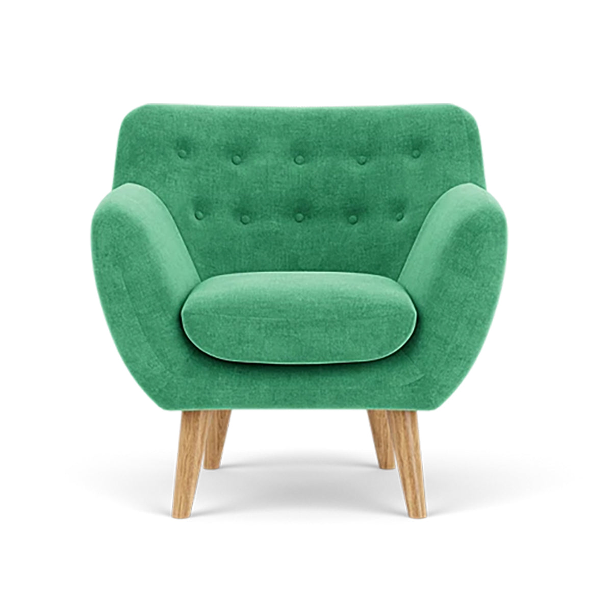 Anne Fabric Armchair - Modern Upholstered Accent Chair for Living Room, Bedroom & Office - Comfortable Lounge Chair with Sturdy Wooden Legs (Perfect for Reading, Relaxing & Home Decor)