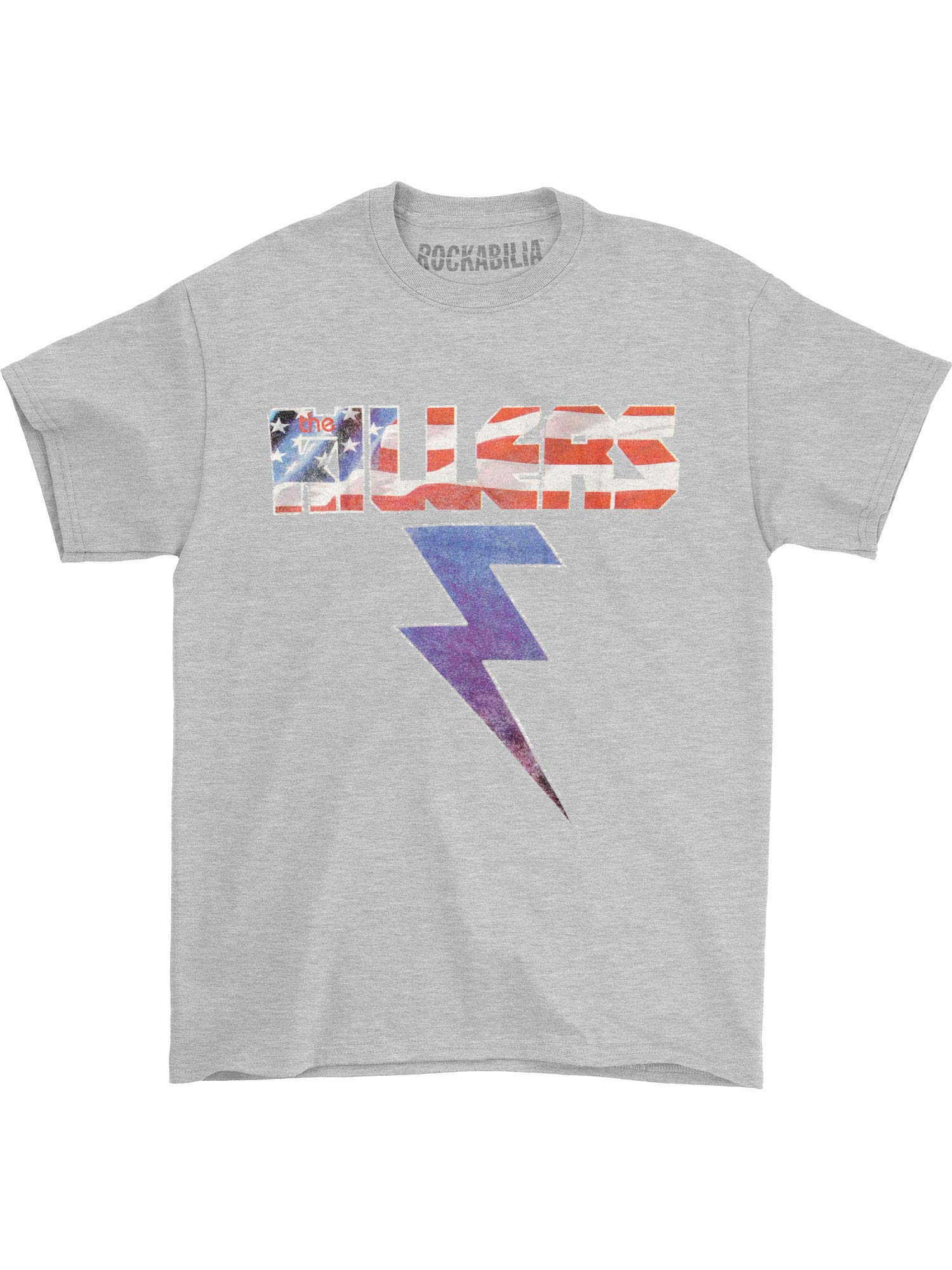 Men's Bolt America Graphic T-Shirt - Soft Cotton Grey Tee for Casual Wear & Patriotic Outfits | Perfect for Everyday Comfort & 4th of July Celebrations