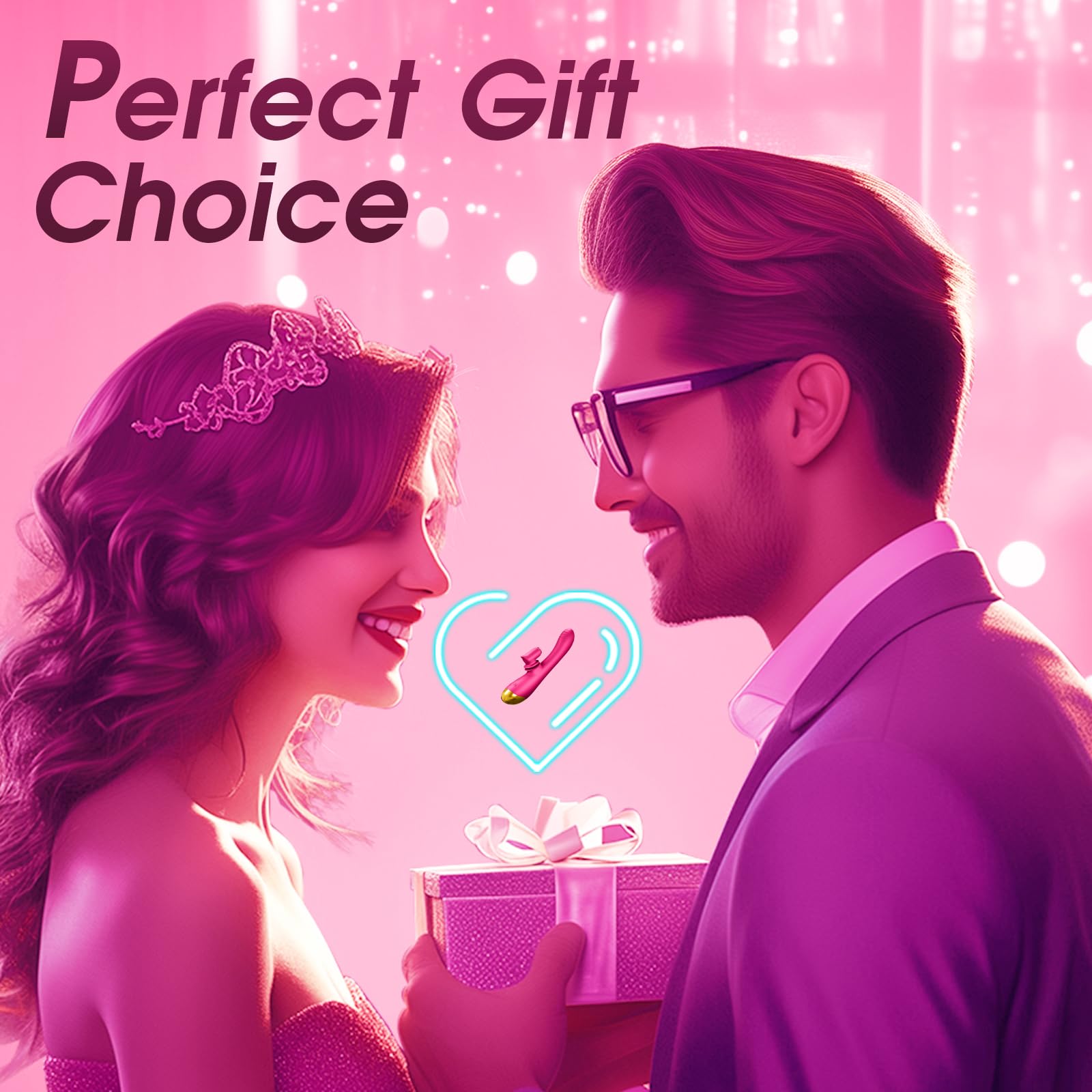 Premium Silicone Dildo Vibrator for Women - 8 Vibration & 3 Thrusting Modes, Ergonomic Clit & Nipple Stimulator | Waterproof Adult Toy for Couples Play, Solo Pleasure & Sensual Massage