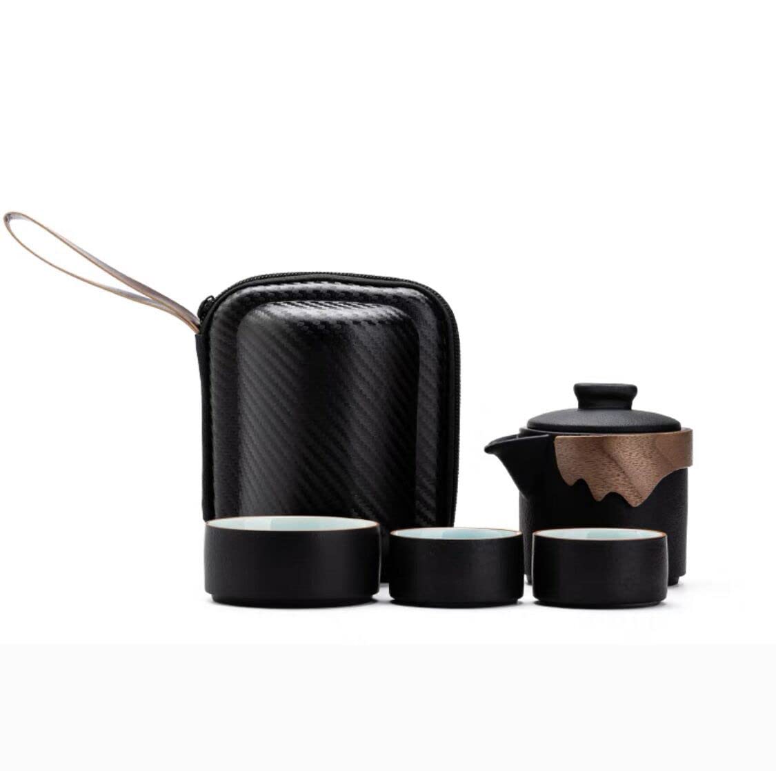 Premium Ceramic Tea Cup with Infuser & Lid - Travel Teapot Set for Loose Leaf Tea - Elegant Teacup & Teapot Gift Set for Home, Office & Camping Use