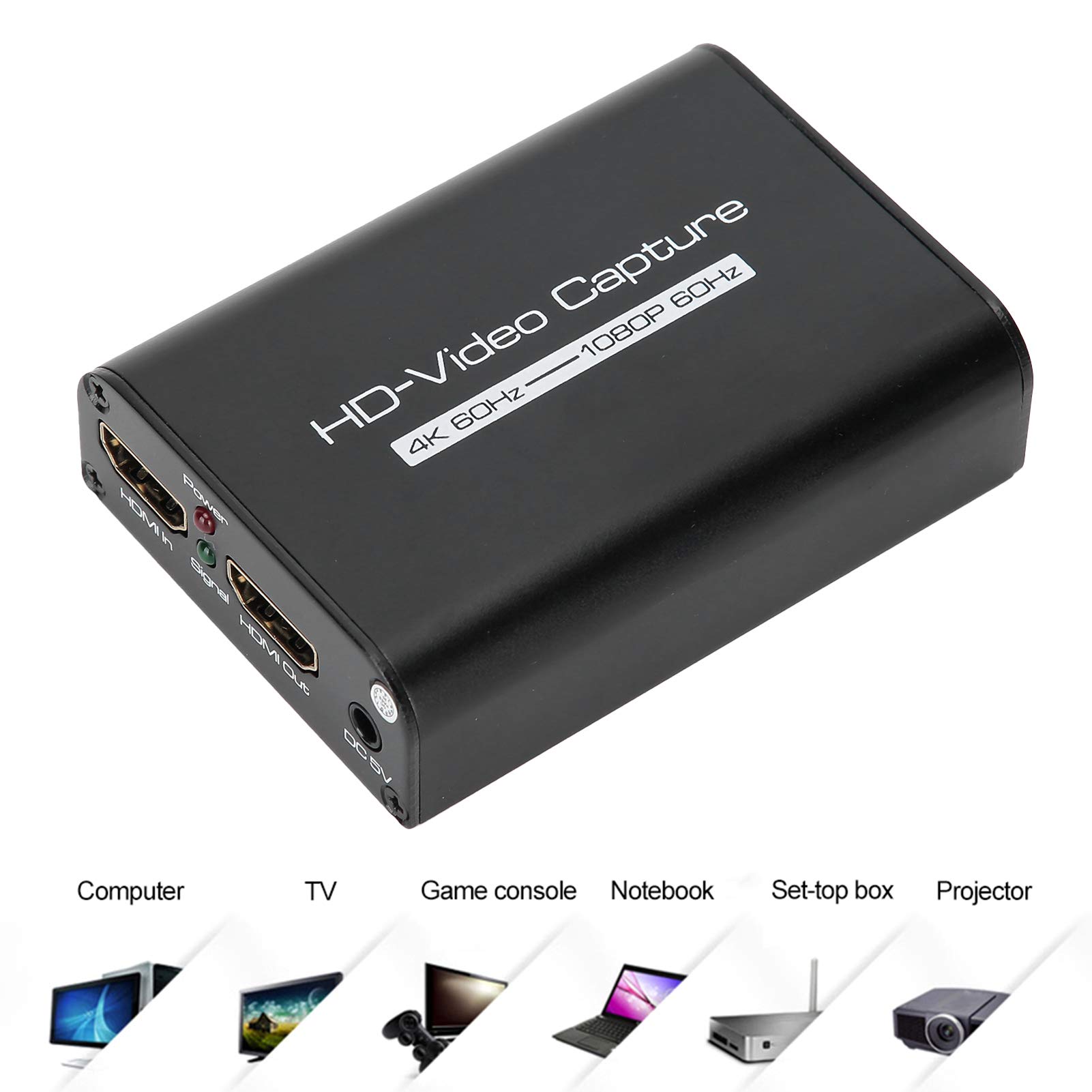 Shanrya HD Game Capture Card - 1080p 60fps Video Recorder for PC, PS4, Xbox, Switch | Live Streaming & Game Recording Device for Twitch, YouTube Gaming | Perfect for Esports, Gameplay Archives & Content Creation