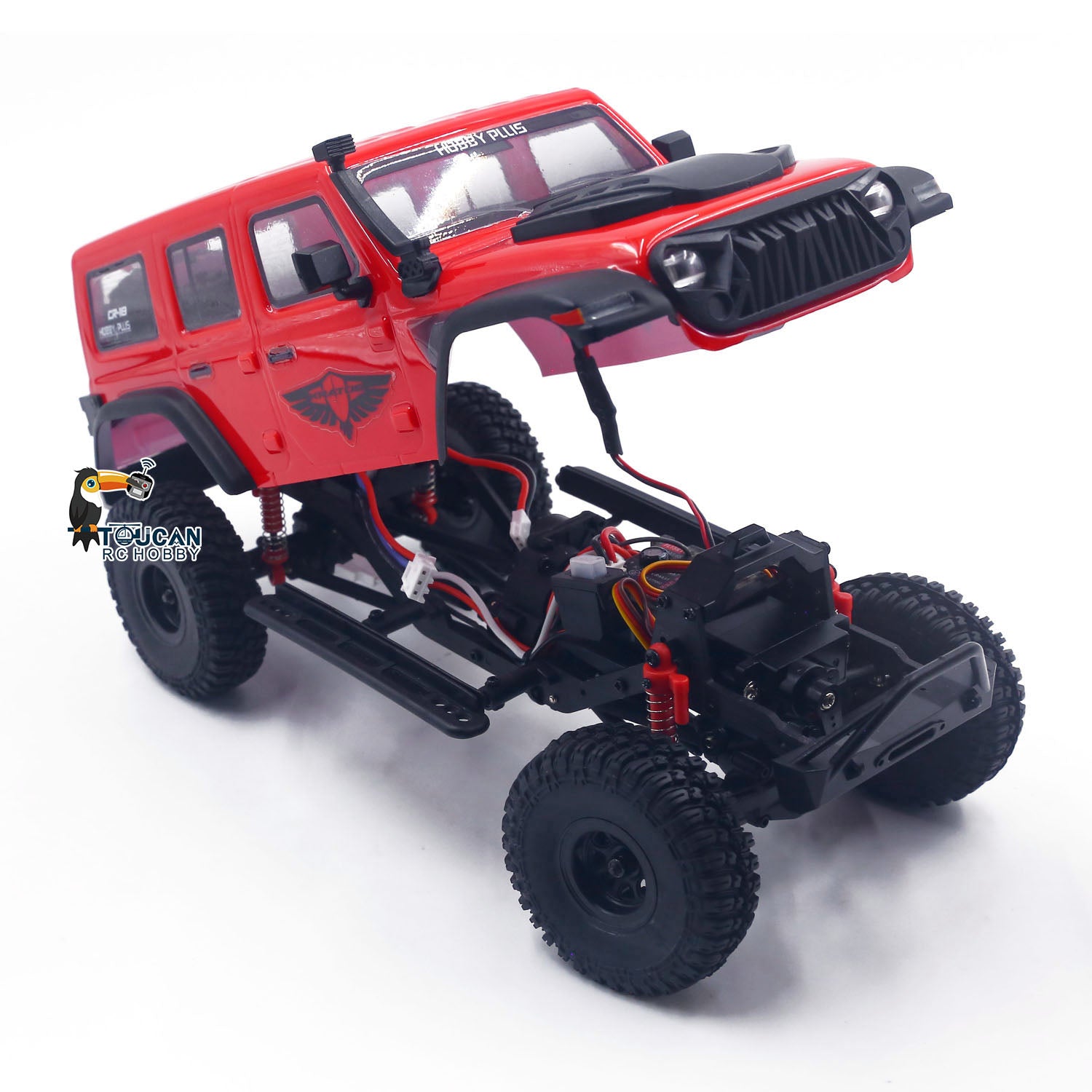 1:18 Hobby Plus CR18 RTR 4x4 RC Rock Crawler - Ready to Run Remote Control Off-Road Vehicle for Adults & Kids - Perfect for Trail Adventures, Backyard Crawling and RC Hobby Enthusiasts