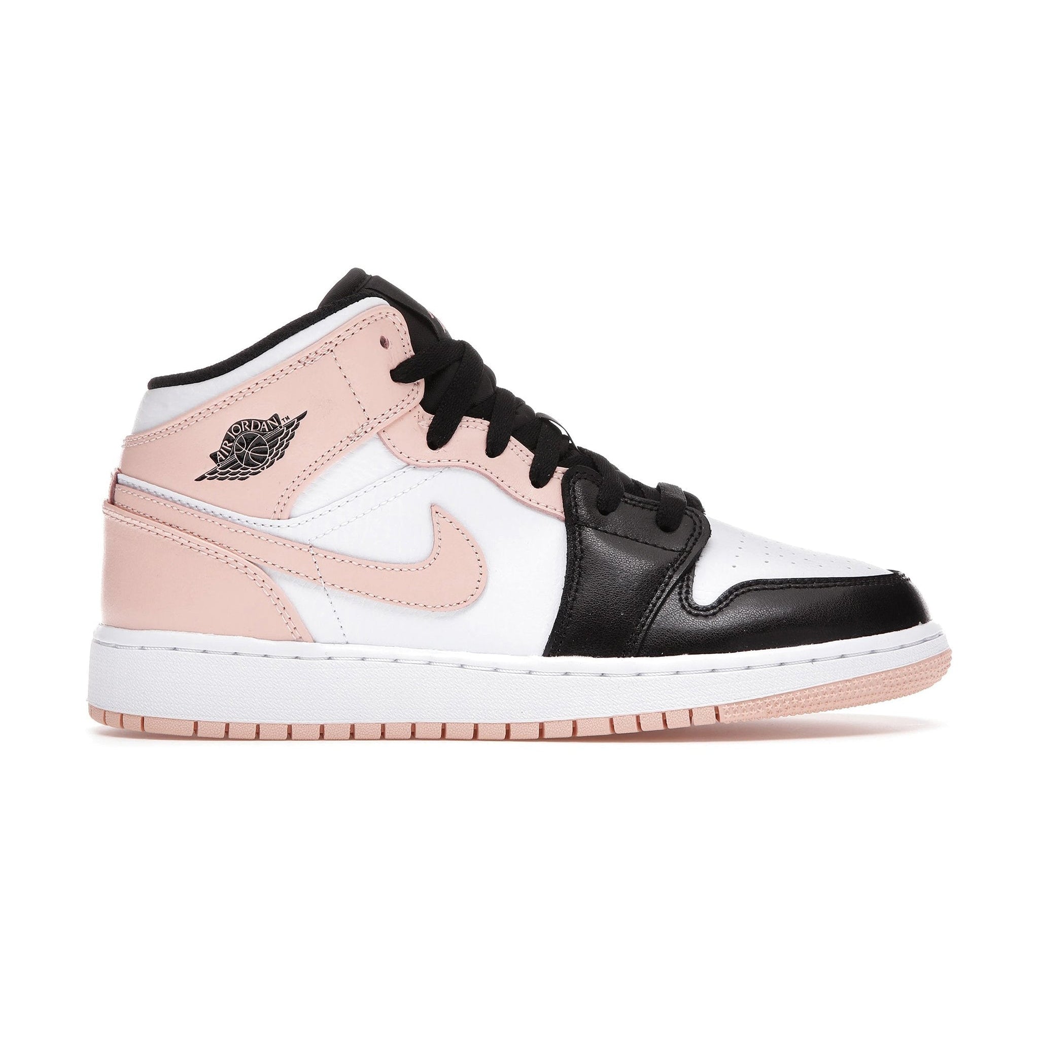 Air Jordan 1 Mid Crimson Tint Toe GS Basketball Shoes for Girls - Stylish Sneakers for School, Sports & Casual Wear