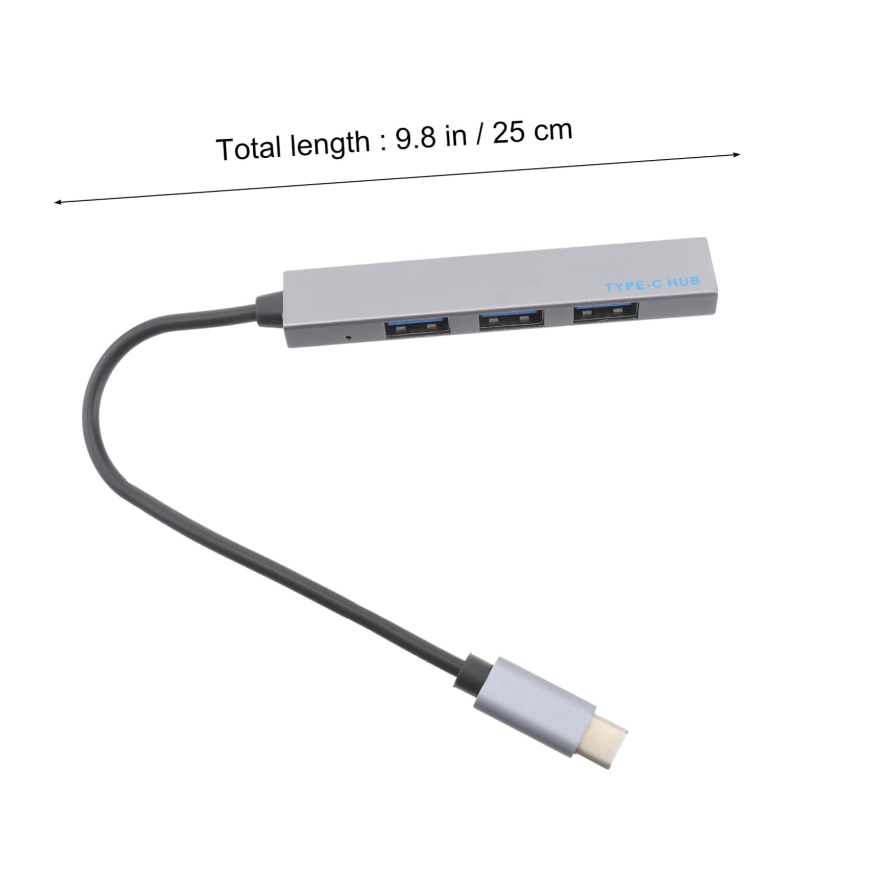 Homoyoyo 3-Port USB Hub Adapter - USB 3.0 Splitter with Aluminum-Magnesium Alloy for Laptop, PC, MacBook - Portable USB Device Connector for Office, Home & Travel Charging Needs