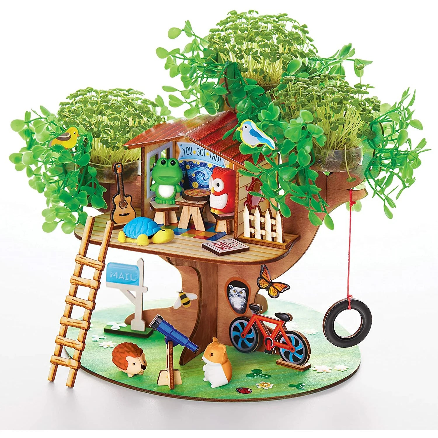 DIY Wooden Tree House Kit for Kids - Creative Outdoor Playhouse for Backyard & Garden Fun | Perfect for Imaginative Play & Family Bonding